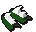 Green spiky vambraces
