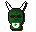 Green hallowe'en mask