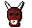 Red hallowe'en mask