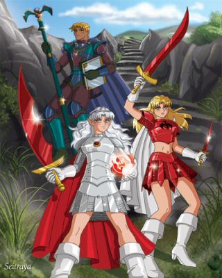 Player submitted artwork: Friends from Left to Right: Asifh1400, Evay Zeba and Christa444 by Seitraya