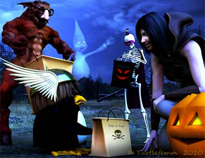 Player submitted artwork: Trick or Treat! by Turtlefemm
