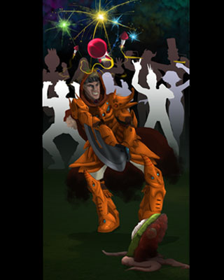 Player submitted artwork: Rogie Maxes Out by Tyrutu